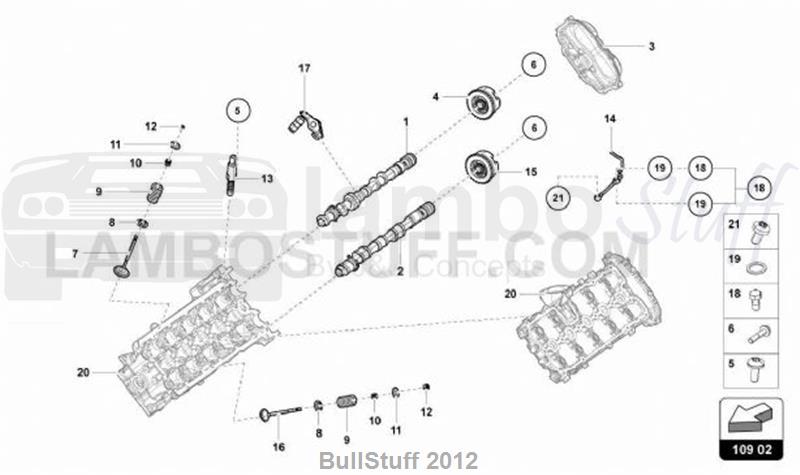 2018 Lamborghini HURACAN LP610-4 SPYDER JAPAN CAMSHAFT, VALVES (109.02.00)
